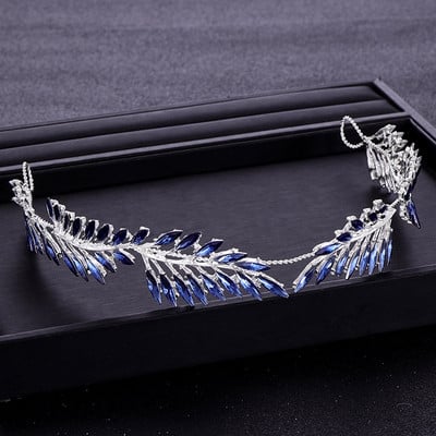 Trendy svadbena tijara Vjenčana traka za glavu s kristalima od crnog kamenčića Vjenčani dodaci za kosu Princezina pokrivala za glavu Vjenčani dodaci za kosu