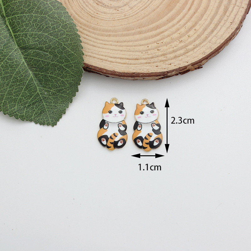 10db/tétel 11x23mm macskaolajos nyomózománc barkácsbűve táska fülbevaló nyaklánc ékszer készítés kézzel készített medál