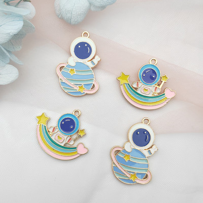 10 komada Crtani privjesak od legure Privjesak za naušnice iz crtanog astronauta DIY Privjesak za ključeve Privjesak za nakit Privjesci za naušnice