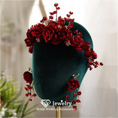 CC Virág Hajpántok Esküvői Haj Kiegészítők Női Fejdísz Menyasszonyi Fejdísz Menyasszonyi ruha 100% kézzel készített fejpántok Fülbevaló xy483