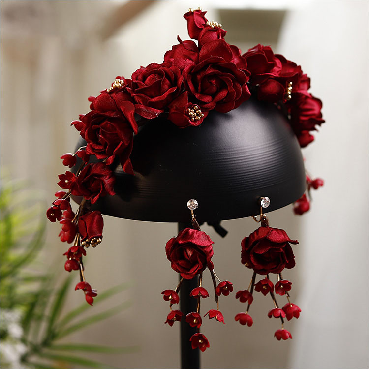 CC Virág Hajpántok Esküvői Haj Kiegészítők Női Fejdísz Menyasszonyi Fejdísz Menyasszonyi ruha 100% kézzel készített fejpántok Fülbevaló xy483