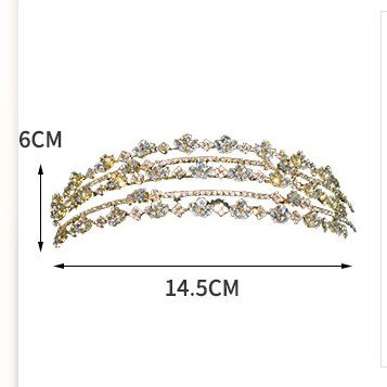 Vjenčana višeslojna gumica za kosu od cirkona, luksuzna kristalna tijara, ukras za glavu, dodaci za mladenku, gumica za kosu