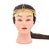 India juukseaksessuaarid Münt Tutt Tantsupea Ketid Peapaelad Nikerdatud lillega Kristallpeakate Mustlaste Araabia Peo Juukseehted