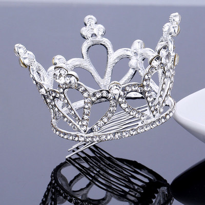 TDQUEEN kerek menyasszonyi tiarák és koronák ezüstözött és arany színű esküvői hajkiegészítők nőknek