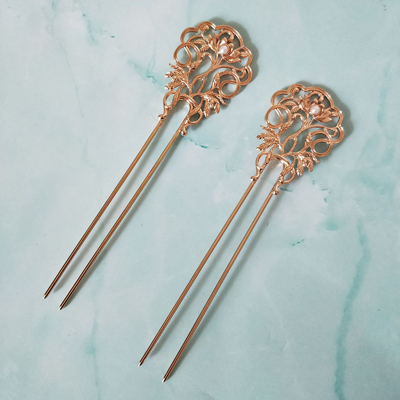 Ac de păr vintage Accesorii de păr chinezești pentru femei Baston de păr din aliaj elegant Cadouri grozave personalizate Bijuterii de păr din aliaj Hanfu