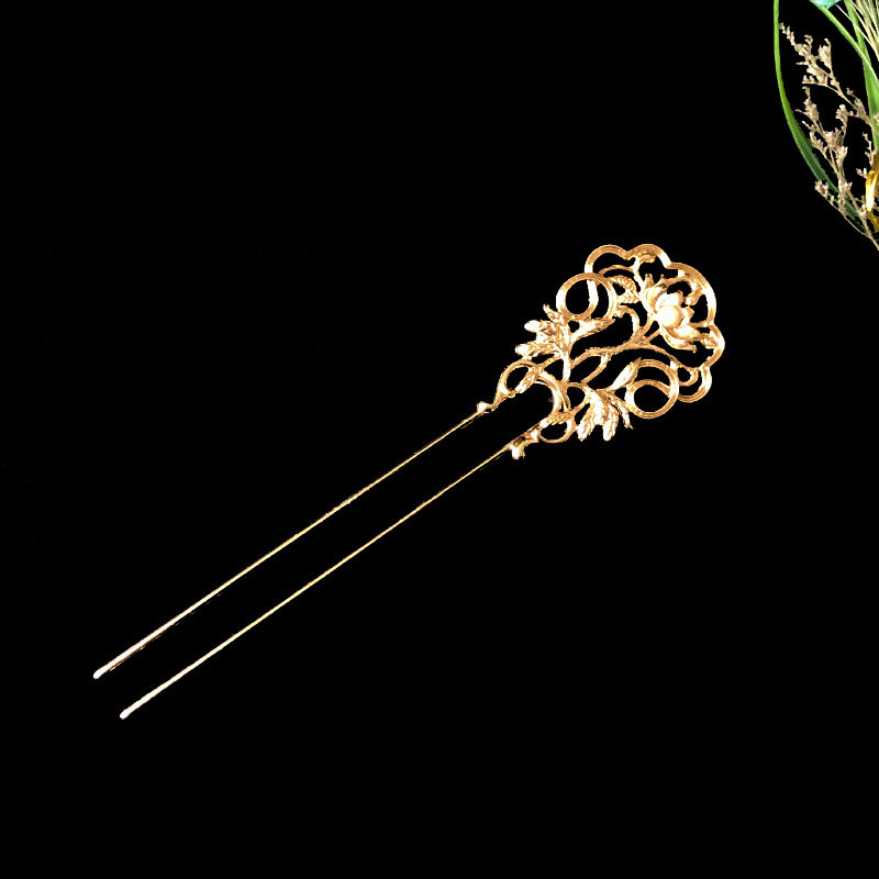 Ac de păr vintage Accesorii de păr chinezești pentru femei Baston de păr din aliaj elegant Cadouri grozave personalizate Bijuterii de păr din aliaj Hanfu