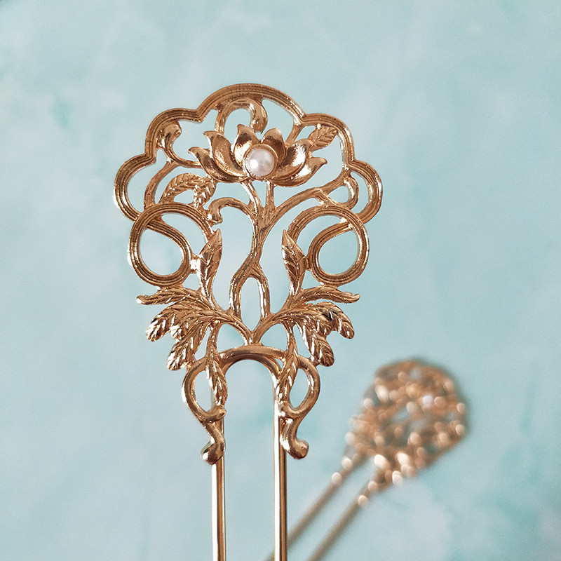 Ac de păr vintage Accesorii de păr chinezești pentru femei Baston de păr din aliaj elegant Cadouri grozave personalizate Bijuterii de păr din aliaj Hanfu