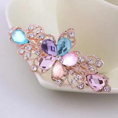 Modna proljetna kopča Dodaci za kosu Ukosnice u obliku lista Kristalno slatka pokrivala za glavu Legirane kopče za kosu Ukosnice Ženska frizura