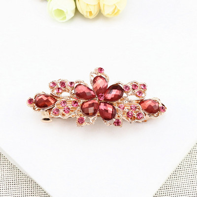 Modna proljetna kopča Dodaci za kosu Ukosnice u obliku lista Kristalno slatka pokrivala za glavu Legirane kopče za kosu Ukosnice Ženska frizura