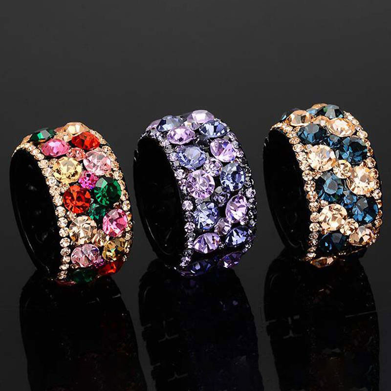 Novi dodaci za kosu s mesnim okruglicama Ženske kandže za kosu Pokrivala za glavu Sjajni kristalni dijamant Cvijet Ukosnica Ptičje gnijezdo Cvjetna kopča