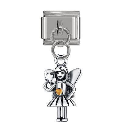 Hapiship Népszerű Eredeti Daisy Heart Eye Shell Dinoszaurusz Charm Linkek Fit 9mm Karkötő rozsdamentes acél ékszer készítés DJTop19