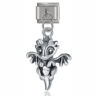 Hapiship Népszerű Eredeti Daisy Heart Eye Shell Dinoszaurusz Charm Linkek Fit 9mm Karkötő rozsdamentes acél ékszer készítés DJTop19