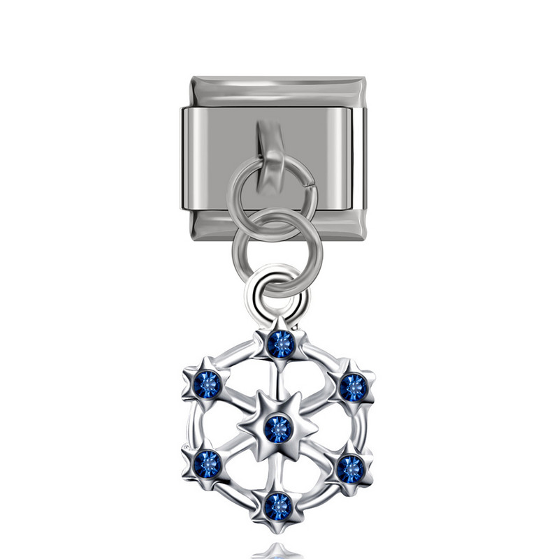 Hapiship Népszerű Eredeti Daisy Heart Eye Shell Dinoszaurusz Charm Linkek Fit 9mm Karkötő rozsdamentes acél ékszer készítés DJTop19