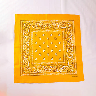Divat Uniszex Bandana Sál Hip Hop Túrázás Fejkendő Csukló Pamut négyzet Kendő Kesudió mintás Haj Kiegészítők Turbán