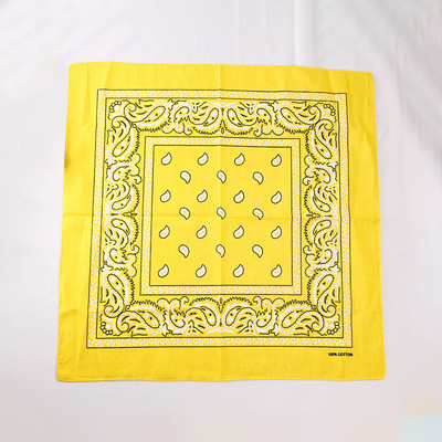 Divat Uniszex Bandana Sál Hip Hop Túrázás Fejkendő Csukló Pamut négyzet Kendő Kesudió mintás Haj Kiegészítők Turbán