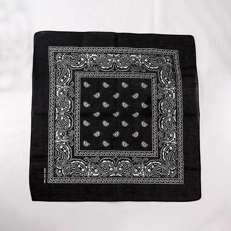Divat Uniszex Bandana Sál Hip Hop Túrázás Fejkendő Csukló Pamut négyzet Kendő Kesudió mintás Haj Kiegészítők Turbán