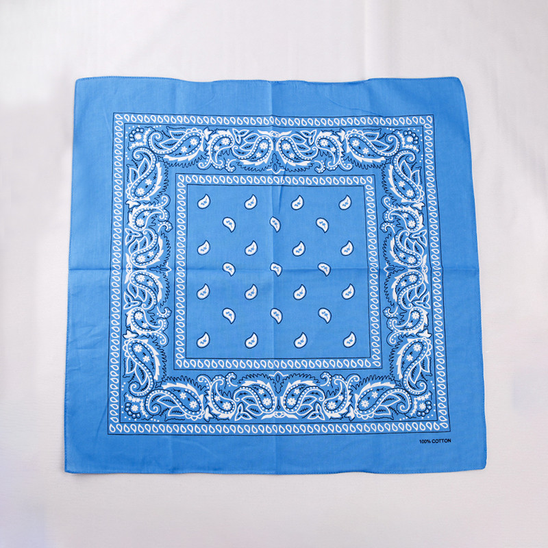 Divat Uniszex Bandana Sál Hip Hop Túrázás Fejkendő Csukló Pamut négyzet Kendő Kesudió mintás Haj Kiegészítők Turbán