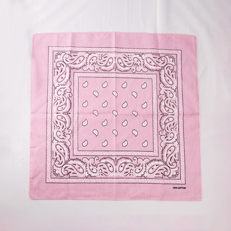 Divat Uniszex Bandana Sál Hip Hop Túrázás Fejkendő Csukló Pamut négyzet Kendő Kesudió mintás Haj Kiegészítők Turbán
