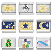 Hapiship originali Daisy Moon Star Tree piniginė Blizganti CZ Italų Links Charm Fit 9mm nerūdijančio plieno apyrankė pasidaryk pats DJ423