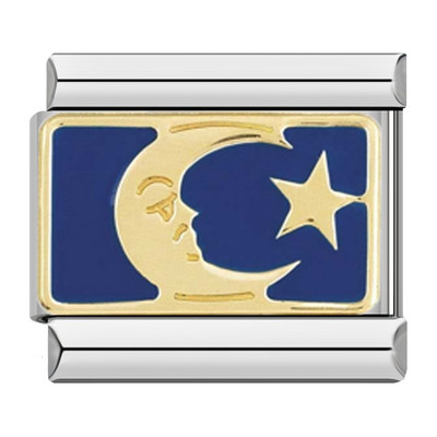 Hapiship originali Daisy Moon Star Tree piniginė Blizganti CZ Italų Links Charm Fit 9mm nerūdijančio plieno apyrankė pasidaryk pats DJ423