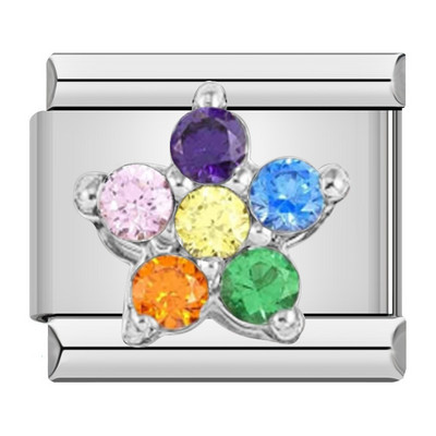 Hapiship originali Daisy Moon Star Tree piniginė Blizganti CZ Italų Links Charm Fit 9mm nerūdijančio plieno apyrankė pasidaryk pats DJ423