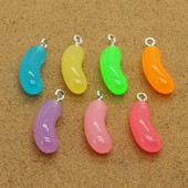 10db szimulációs gyanta zselés bab fülbevaló ételbűvek aranyos mini cukorka karkötő nyaklánc medálok ékszer készítéséhez