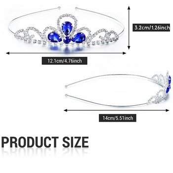 3 бр./компл. диадеми със стрази кристална тиара принцеса корона кристална лента за глава момичета корони за деца сватба абитуриентски бал рожден ден
