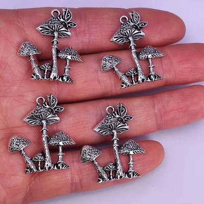 5db 24mm*27mm új szerencsés Butterfly chams Gombás medál bűbáj barkácsolás női férfinak Kiegészítők