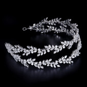 Kristály fejpántok Luxus menyasszonyi koronák Elegáns fejfedők Báli Hajviselet Esküvői Ékszerek Cz Tiaras