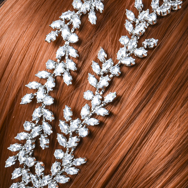 Kristály fejpántok Luxus menyasszonyi koronák Elegáns fejfedők Báli Hajviselet Esküvői Ékszerek Cz Tiaras