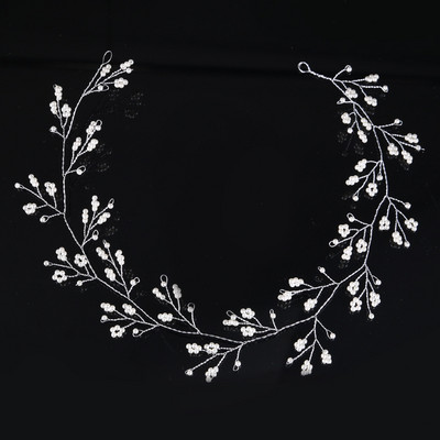 Menyasszonyi fejpánt Pearl Leaf Hajpántok Arany/Ezüst színű Tiara Női Korona Menyasszonyi Haj Ékszer Tiara Esküvői Haj Kiegészítők SL