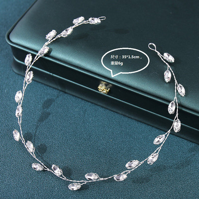Menyasszonyi fejpánt Pearl Leaf Hajpántok Arany/Ezüst színű Tiara Női Korona Menyasszonyi Haj Ékszer Tiara Esküvői Haj Kiegészítők SL