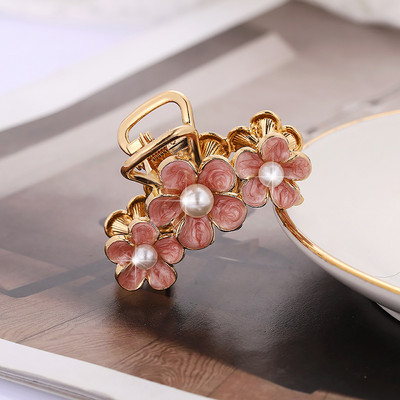 Vintage Pearl Hair Claw Női Lányoknak Retro Strasszos Rák Karom Clip kis hajtűk Haj Rák Gyermek haj Kiegészítők