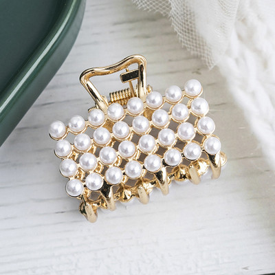 Vintage Pearl Hair Claw Női Lányoknak Retro Strasszos Rák Karom Clip kis hajtűk Haj Rák Gyermek haj Kiegészítők