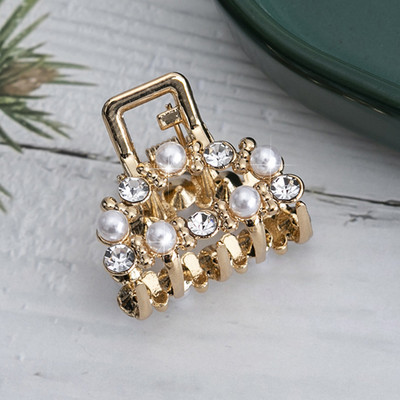 Vintage Pearl Hair Claw Női Lányoknak Retro Strasszos Rák Karom Clip kis hajtűk Haj Rák Gyermek haj Kiegészítők