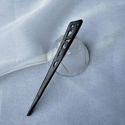 Hajrúd fekete fa hajtűvilla női kínai Hanfu hajkiegészítők Klasszikus szobor fejdísz pálcika hajékszerek