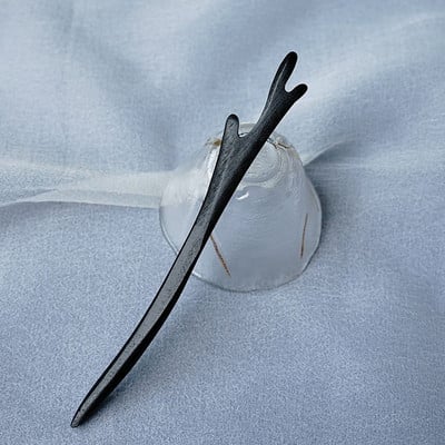 Hajrúd fekete fa hajtűvilla női kínai Hanfu hajkiegészítők Klasszikus szobor fejdísz pálcika hajékszerek