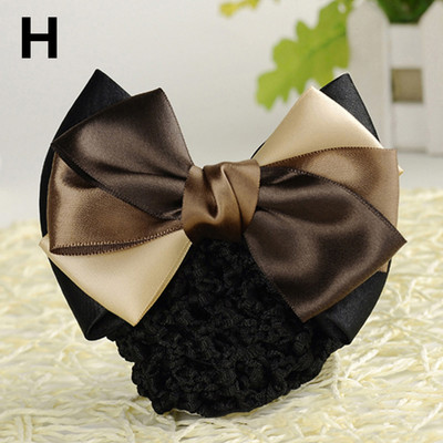 Új Snood hálós hajcsat Szatén Bowknot dekor hajhálóhuzat divat kontyhuzat női nővér hajcsat női fejpánt kiegészítők