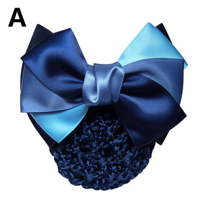 Új Snood hálós hajcsat Szatén Bowknot dekor hajhálóhuzat divat kontyhuzat női nővér hajcsat női fejpánt kiegészítők