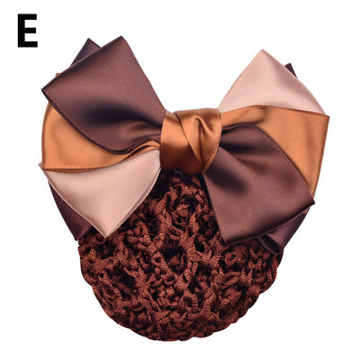 Új Snood hálós hajcsat Szatén Bowknot dekor hajhálóhuzat divat kontyhuzat női nővér hajcsat női fejpánt kiegészítők