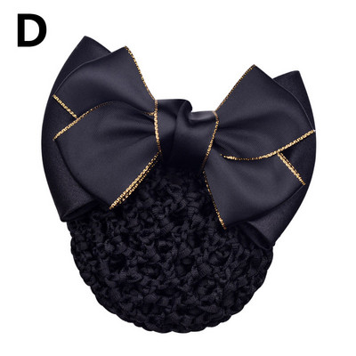 Új Snood hálós hajcsat Szatén Bowknot dekor hajhálóhuzat divat kontyhuzat női nővér hajcsat női fejpánt kiegészítők