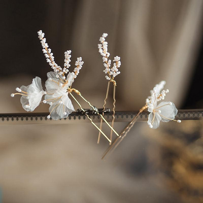 Bijuterii de mireasa Flori Floral Cabinete Coefca de perla Agrafe de par Ace Femei Fata Domnişoare de onoare Ac de păr Mireasa Accesorii de nuntă