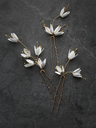 Bijuterii de mireasa Flori Floral Cabinete Coefca de perla Agrafe de par Ace Femei Fata Domnişoare de onoare Ac de păr Mireasa Accesorii de nuntă