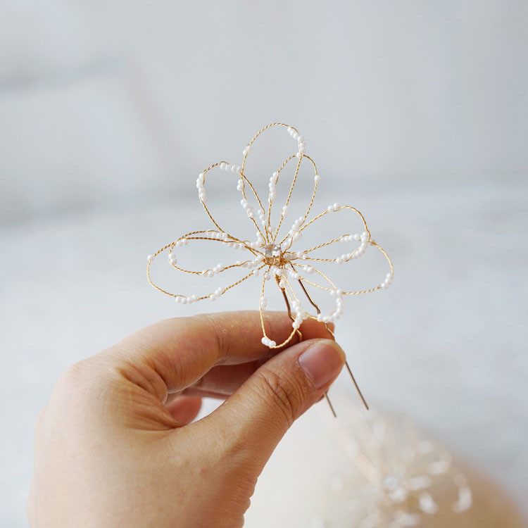 Bijuterii de mireasa Flori Floral Cabinete Coefca de perla Agrafe de par Ace Femei Fata Domnişoare de onoare Ac de păr Mireasa Accesorii de nuntă