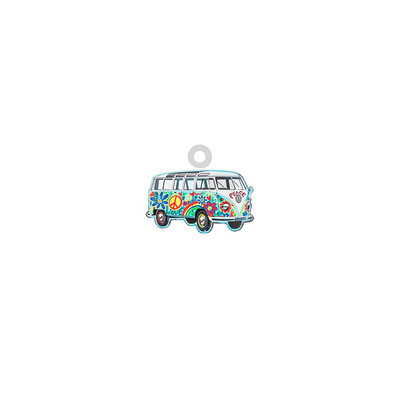 10 DB Utazási busz akril lógó varázslat epoxi utazási túra Peace Car Bus Charms barkácsoláshoz fülbevaló karkötő ékszer