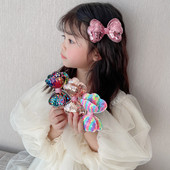 Djeca Sjajne šljokice Ukosnice Slatke velike kopče za kosu s mašnom Djevojke Šiške štipaljke sa strane Dnevna pokrivala za glavu Dodaci za kosu