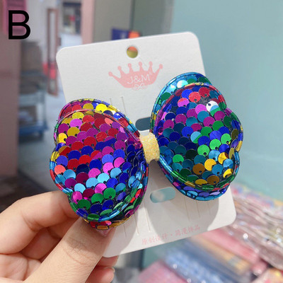 Djeca Sjajne šljokice Ukosnice Slatke velike kopče za kosu s mašnom Djevojke Šiške štipaljke sa strane Dnevna pokrivala za glavu Dodaci za kosu