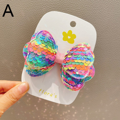 Djeca Sjajne šljokice Ukosnice Slatke velike kopče za kosu s mašnom Djevojke Šiške štipaljke sa strane Dnevna pokrivala za glavu Dodaci za kosu