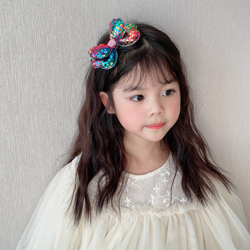 Djeca Sjajne šljokice Ukosnice Slatke velike kopče za kosu s mašnom Djevojke Šiške štipaljke sa strane Dnevna pokrivala za glavu Dodaci za kosu