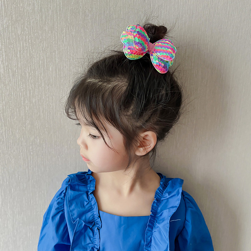 Djeca Sjajne šljokice Ukosnice Slatke velike kopče za kosu s mašnom Djevojke Šiške štipaljke sa strane Dnevna pokrivala za glavu Dodaci za kosu